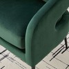 Kumasinova Modern Accent Chair with Open Back,Arm Chair with Metal Legs,Velvet Comfy Reading Chair,Cozy Sofa Chair for Living Room & Bedroom - 4 of 4
