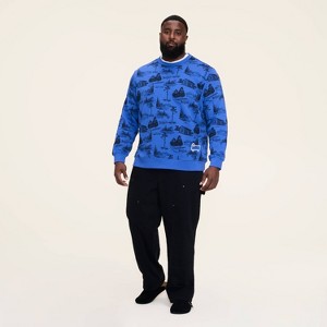 Adult Toile Print Pullover Sweatshirt - Woolrich x Target Blue - 1 of 3