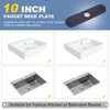 WOWOW 10 in. x 2.56 in. x 0.37 in. Stainless Steel Kitchen Sink Faucet Hole Cover Deck Plate - 3 of 4