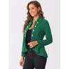 INSPIRE CHIC Women's Open Front Decor Buttons High Low Hem Steampunk Gothic Jacket - 2 of 4