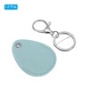 Unique Bargains PU Leather Keychain Holder ID Key Cards Key Fobs with Rings 2 Pcs - 3 of 4