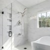 Cobbe Single Handle Wall Mounted Dual Shower Head with 5 Settings Hand Shower and Rain Shower Head and Tub Spout Shower Set Brushed Nickel - 2 of 4