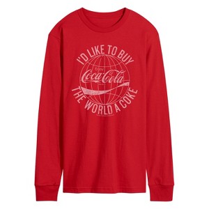 Men's - Coca-cola - Buy The World A Coke Long Sleeve Graphic T-Shirt - 1 of 2