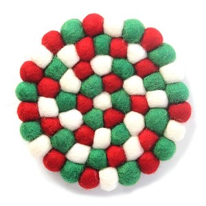 Slickblue Handmade Seasonal Felt Coasters – Set of 4, 4" Diameter, for Stylish Table Protection in 15 Colors Options - 1 of 1