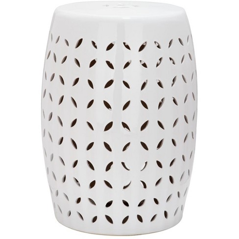 Lattice Petal Ceramic Garden Stool  - Safavieh - image 1 of 3