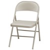 MECO Sudden Comfort All Steel Folding Chair Set with Steel Frame and Contoured Backrest for Indoor or Outdoor Events, Buff Lace (Set of 4) - 2 of 4