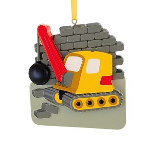 Polarx 3.5 Inch Crane W/Wrecking Ball Christmas Tree Ornament , Christmas Decor Construction Site Equipment (1PC) - 1 of 4
