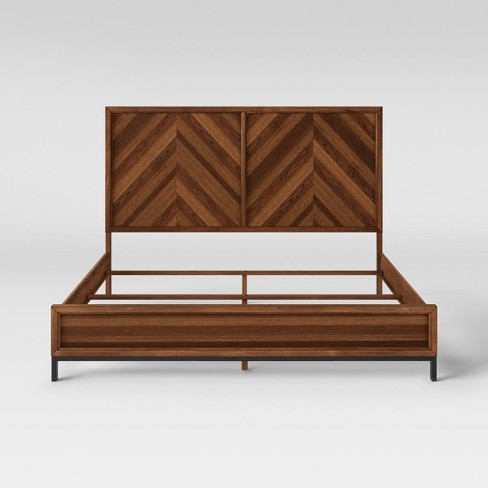 King Bed Rochester Parquet Brown, Target King Size Bed Frame