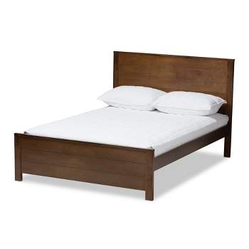 Catalina Modern Classic Mission Style Finished Wood Platform Bed - Baxton Studio