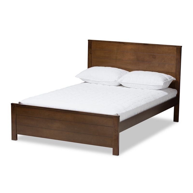 Catalina Modern Classic Mission Style Finished Wood Platform Bed - Baxton Studio, 1 of 13