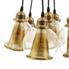 Modway Peak Brass Cone and Glass Globe Cluster Pendant Chandelier - 3 of 4