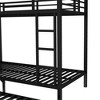 NicBex Twin XL/Twin XL Bunk Bed with Trundle,Metal Bunkbeds with Ladder&Guardrail,Space-Saving Bunk Bed Platform for Teens&Adults,350/500lbs Max,Black - 4 of 4