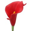 Duovlo 20pcs Calla Lily Bridal Wedding Bouquet Lataex Real Touch Artificial Flower Home Party Decor (Red) - 2 of 4