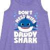 - Baby Shark - Don't Mess With Dadday Shark Graphic Sleeveless Aline Dress - 2 of 4