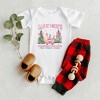 The Juniper Shop Coquette St. Nick's Tree Farm Baby Bodysuit - 12 Month - White - 2 of 3