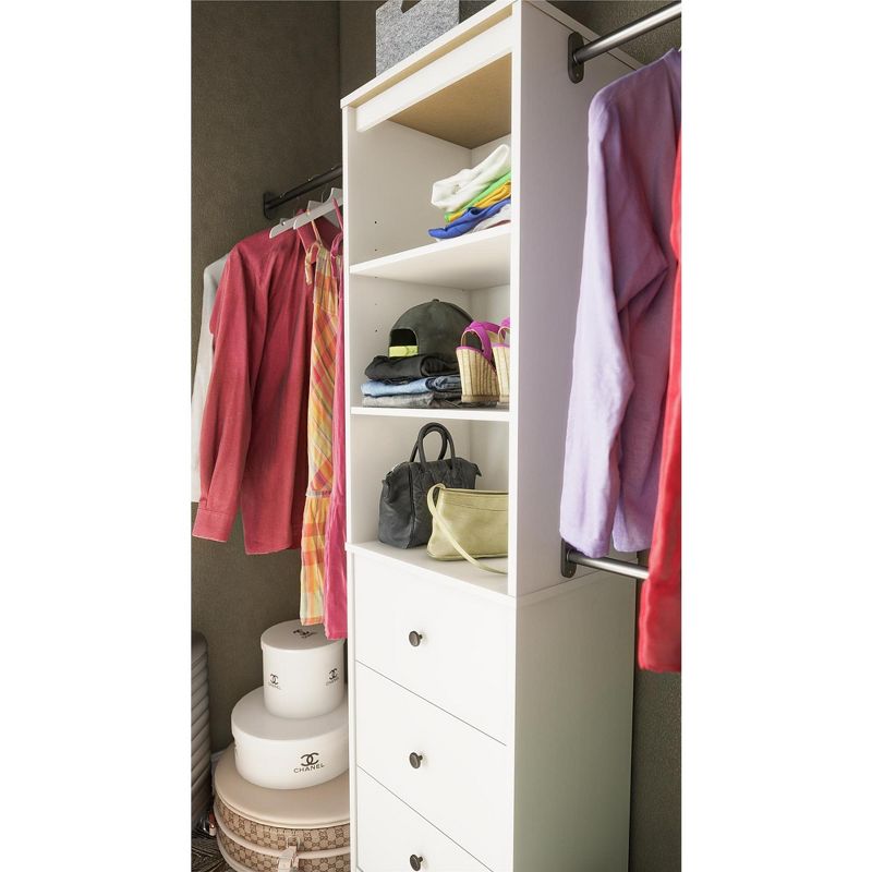 Systembuild Beckett Closet Storage Organizer with 3 Clothing Rods, 4 of 5