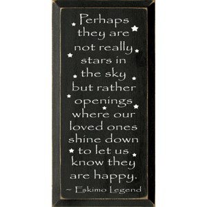 Slickblue Wood Memorial Sign – Loved Ones Watching From Stars Quote – Rustic Decor Accent – 9x18, Color Options - 1 of 3