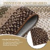 Acekool Washable Braided Print Rug, Non Slip Low Pile Stain Resistant Foldable Area Rug for Living Room Bedroom Dining - 4 of 4