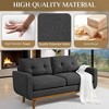 QingMoon Mid-Century Loveseat Sofa, 67.7" 2-Seat Upholstered Couch with Wooden Legs and Tufted Back for Living Room and Office - 3 of 4