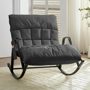 Mjkone Adjustable Widen Rocking Chair,Modern Lounge Nursery with Iron Frame - 1 of 4