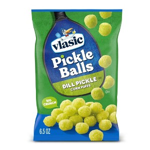 Vlasic Pickle Balls Corn Puffs – Dill Pickle Flavored Corn Puffs