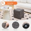 KTMBDW Square Ottoman Foot Stool, Corduroy Vanity Chair Bench with Padded Woven Footrest for Entryway, Living Room, Bedroom, Hallway - 4 of 4