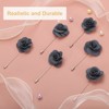 Unique Bargains Camellia Boutonnieres Pins for Formal Party Easy to Use Artificial Flowers 12pcs - 3 of 4