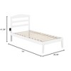 AFI Furnishings Warren Platform Bed T WH - 3 of 4