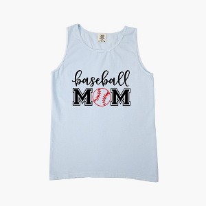 Simply Sage Market Women's Baseball Mom With Ball Garment Dyed Heavy Weight Tank - 1 of 3