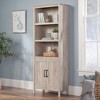 Sauder 72" 3 Shelf Bookcase with Doors Chalk Oak - 3 of 4