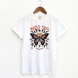 Simply Sage Market Women's Vintage World Tour Short Sleeve Garment Dyed Tee - 1 of 3