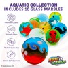 Marble Genius Collectors Marbles, 10 Handmade Glass Marbles 16mm Stocking Stuffers for Marble Lovers - Aquatic for Kids Ages 3+ - 3 of 4