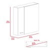 Akoasm Bathroom Medicine Storage Cabinet With Mirror & Shelves-Black - 3 of 4