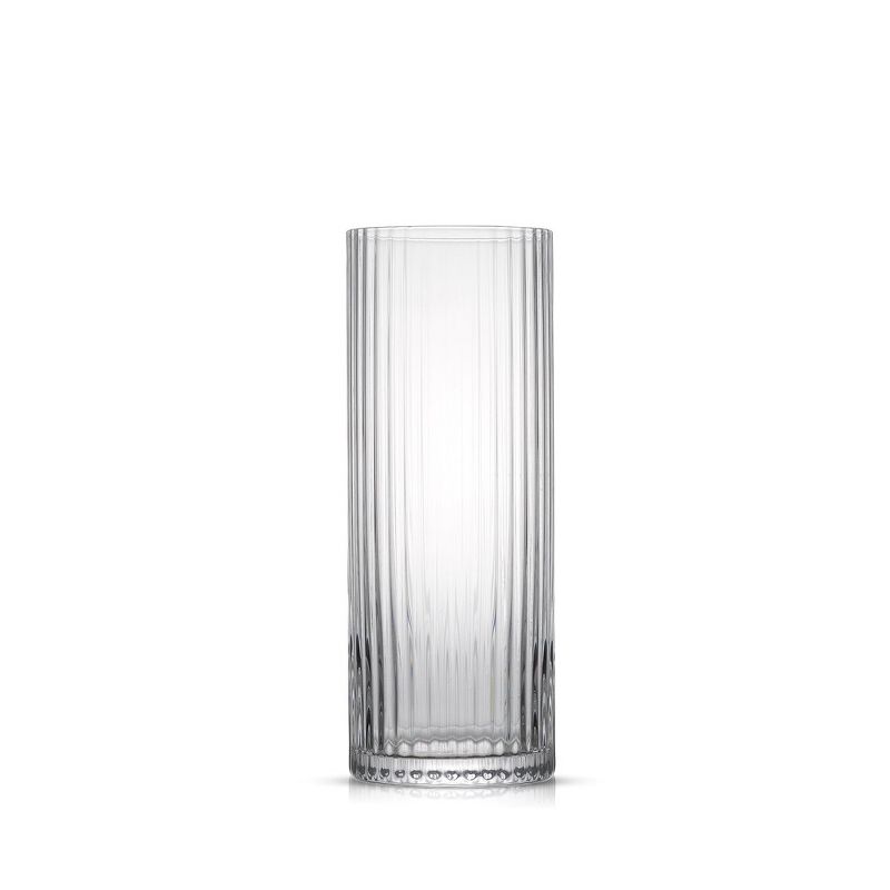 JoyJolt Elle Fluted Highball Juice Tumblers Glass - 16 oz Water Glasses- Set of 2, 3 of 7