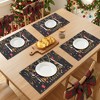 REGALWOVEN Placemats Set of 6 Linen Placemats, Washable Kitchen Table Mat, Seasonal Holiday Christmas Place Mats - 3 of 4