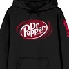 Dr. Pepper Always One Of A Kind Long Sleeve Women's Black Hooded Sweatshirt - 2 of 3