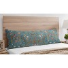 Sweet Jojo Designs Girl Body Pillow Cover (Pillow Not Included) 54in.x20in. Boho Floral Wildflower Blue and Orange - 3 of 4