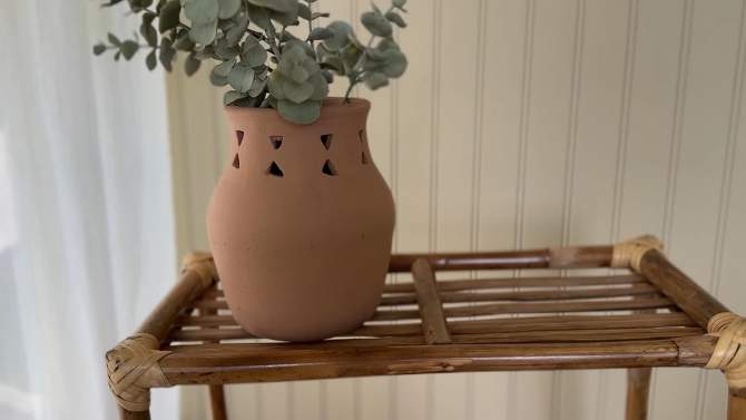 Southwest Cutout Vase Terracotta by Foreside Home & Garden, 2 of 9, play video