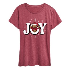 Women's - Instant Message - Joy Teddy Bear Short Sleeve Graphic T-Shirt - 1 of 4