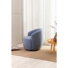 CAVINAS Swivel Accent Chair Modern Barrel Chair with Round Swivel Base and Ergonomic Backrest, Comfy Armchair for Living Room - 4 of 4