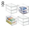 mDesign Plastic Stackable Kitchen Pantry Storage Organizer with Drawer - 2 of 4