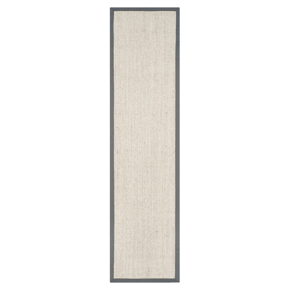 2'x8' Runner Klara Solid Loomed Marble/Gray - Safavieh