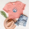 S.W.Smiley Ocean Waves Outline - Women's Short Sleeve Graphic T-Shirt - 2 of 4