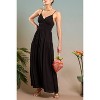 August Sky Women's Sleeveless V-neckline Shirred Waist Midi Dress - 3 of 4