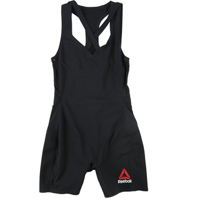 Reebok Womens Cordura Singlet Bodysuit Jumpsuit, Black, Small