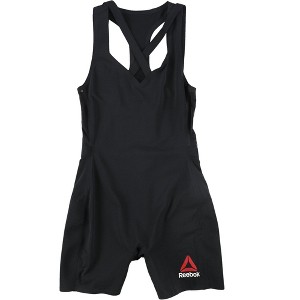 Reebok Womens Cordura Singlet Bodysuit Jumpsuit, Black, Small - 1 of 2