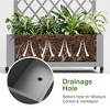 Dovelina Metal Mobile Planter Box, Trellis for Climbing Plants, Drainage Holes and wheels - 4 of 4
