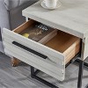 Dronkon 2 Piece Bedroom Set, Upholstered Queen Bed with 1 Nightstand - 3 of 4
