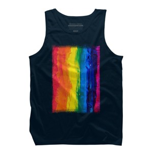 Adult Design By Humans Vertical Artistic Pride Flag By stevej Tank Top - 1 of 2