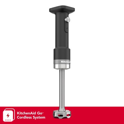 Black Cordless Variable Speed Hand Blender with Stainless Steel Shaft